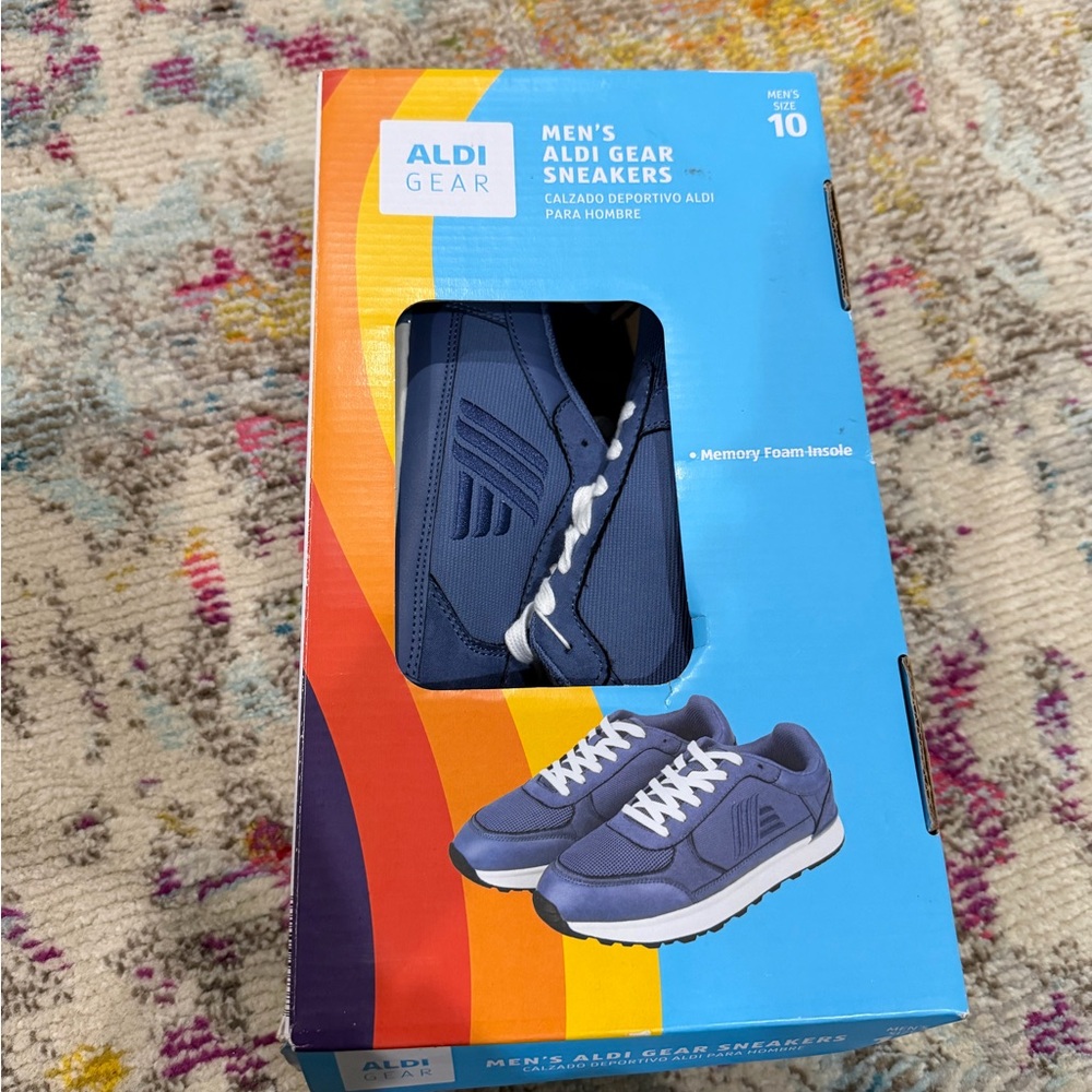 ALDI-branded Men's Casual Sneakers in Blue with White Accents